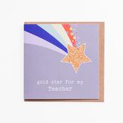 Gold Star Teacher Card image