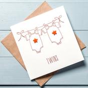 Twin Baby Card image
