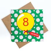 8th Birthday GAA Balloon Card image