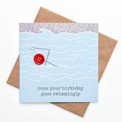 Swimming Birthday Card image