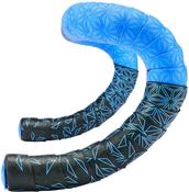 Supacaz Sticky Kush Star Fade Bar Tape NEON BLUE  ANO BLUE PLUGS