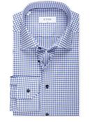 Twill Check Stretch Slim-Navy image