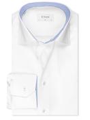 Slim Fit Formal Stretch Plain Shirt With Contrast Inlay White image