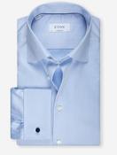 Contemporary Fit Double Cuff Plain Shirt Blue image