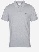 Regular Shield Short Sleeve Piqué Polo Grey Melange image