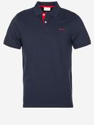 Regular Contrast Piqué Short Sleeve Polo Shirt Evening Blue image
