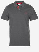 Regular Contrast Piqué Short Sleeve Polo Shirt Antracite Melange image