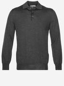 Canali Longsleeve Polo Knit Grey image