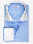 Contrast Cuff &amp; Collar Shirt Blue image