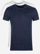 Crew Neck T-Shirt 2-Pack Navy and White image