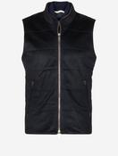 Vest with Knit Sides &amp; Alcantara Navy