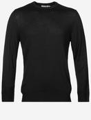 Pure Wool Crew Neck Knitwear Black