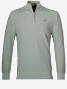 Micro Textured Cotton Half Zip Ceramic Grey