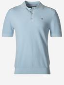Micro Textured Cotton Short Sleeve Polo Fresh Blue image
