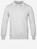 Merino Long Sleeve Polo Grey