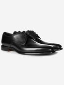 Calf Plain Derby Shoe Black