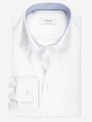 White Stretch Plain Inlay Formal Contemporary Shirt