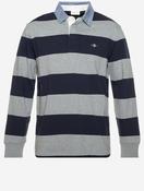 Regular Fit Chambray Stripe Heavy Rugger Grey Melange image