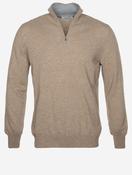 Cashmere Half Zip Sweater Beige