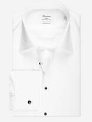 Slimline Pleated Cotton XL Sleeve Dress Shirt White image