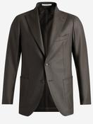 Twill Single-Breasted Jacket Brown image