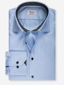 Fitted Paisley Contrast Twill Body Shirt Blue image