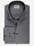 Fitted Paisley Contrast Twill Body Shirt Black