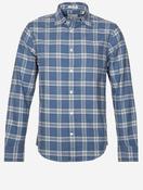Regular Fit Check Shirt Denim Blue Melange
