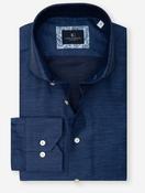 Cotton &amp; Linen Mix Shirt Navy