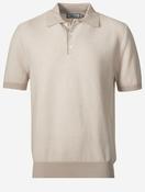 Canali Waffle Pattern Polo Shirt-Beige image