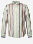 Regular Multistripe Linen Shirt Multicolor image