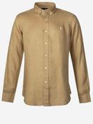 Custom Fit Linen Shirt Tan image