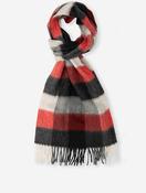 Hirmer by Tom Roseberg Cashmere Pattern Scarf Red/Grey/White