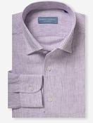 Morgan Stripe Linen Shirt Purple image