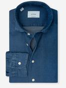 Contemporary Fit Stretch Denim Shirt Navy
