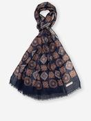 Orange Floral Pattern Scarf image