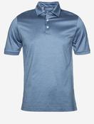 Jaquard Short Sleeve Polo Shirt Blue