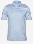 Jaquard Short Sleeve Polo Shirt Blue
