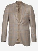 Silk and Cashmere Check Jacket Beige
