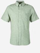 Regular Cotton Linen Short Sleeve Shirt Herb Green image