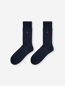 2-Pack Rib-Knit Trouser Socks Navy