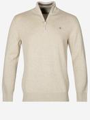 Classic Cotton Half Zip Oat Melange