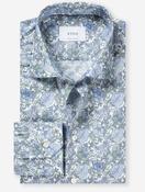 Contemporary Floral Pattern Shirt Blue image
