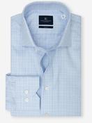 Plaid Check Slim Fit Shirt Blue