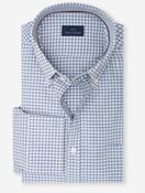 Gingham Check Cotton Shirt Blue