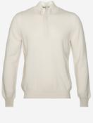 Wool And Cashmere Half Zip Beige