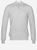 Wool And Cashmere Half Zip Grey