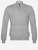 Cashmere Half Zip Sweater Grey