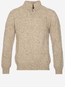 Mairtin Beag Wool Cashmere Jumper Tan Fleck