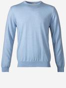 Crew Neck Merino Wool Knitwear Blue
